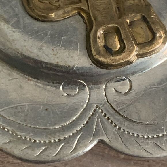 Vintage The Lyntone Co Oklahoma Nickel Silver Belt Buckle Cowboy Western Saddle - Picture 17 of 17